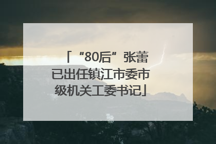 “80后”张蕾已出任镇江市委市级机关工委书记